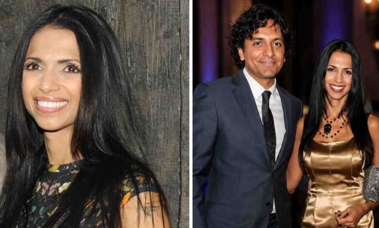 Dr. Bhavna Vaswani portrait alongside her husband, filmmaker M. Night Shyamalan, at a public event.