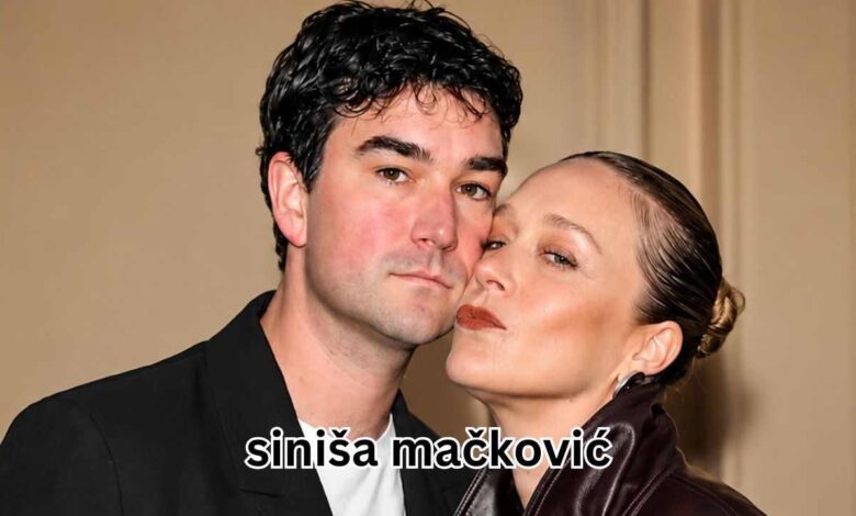 Siniša Mačković and his wife Chloë Sevigny attending a public premiere event together