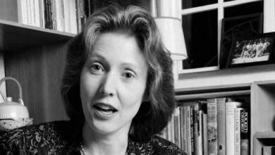 Susan Attenborough at her home in Surrey in 1991 as a primary school headteacher.