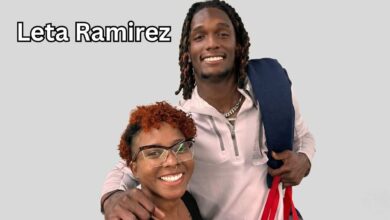 CeeDee Lamb smiling with his mother Leta Ramirez.