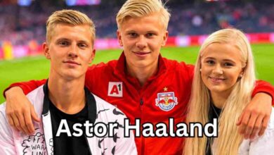 Astor Haaland with his brother Erling Haaland at a public event