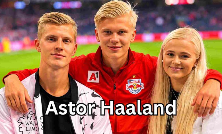 Astor Haaland with his brother Erling Haaland at a public event